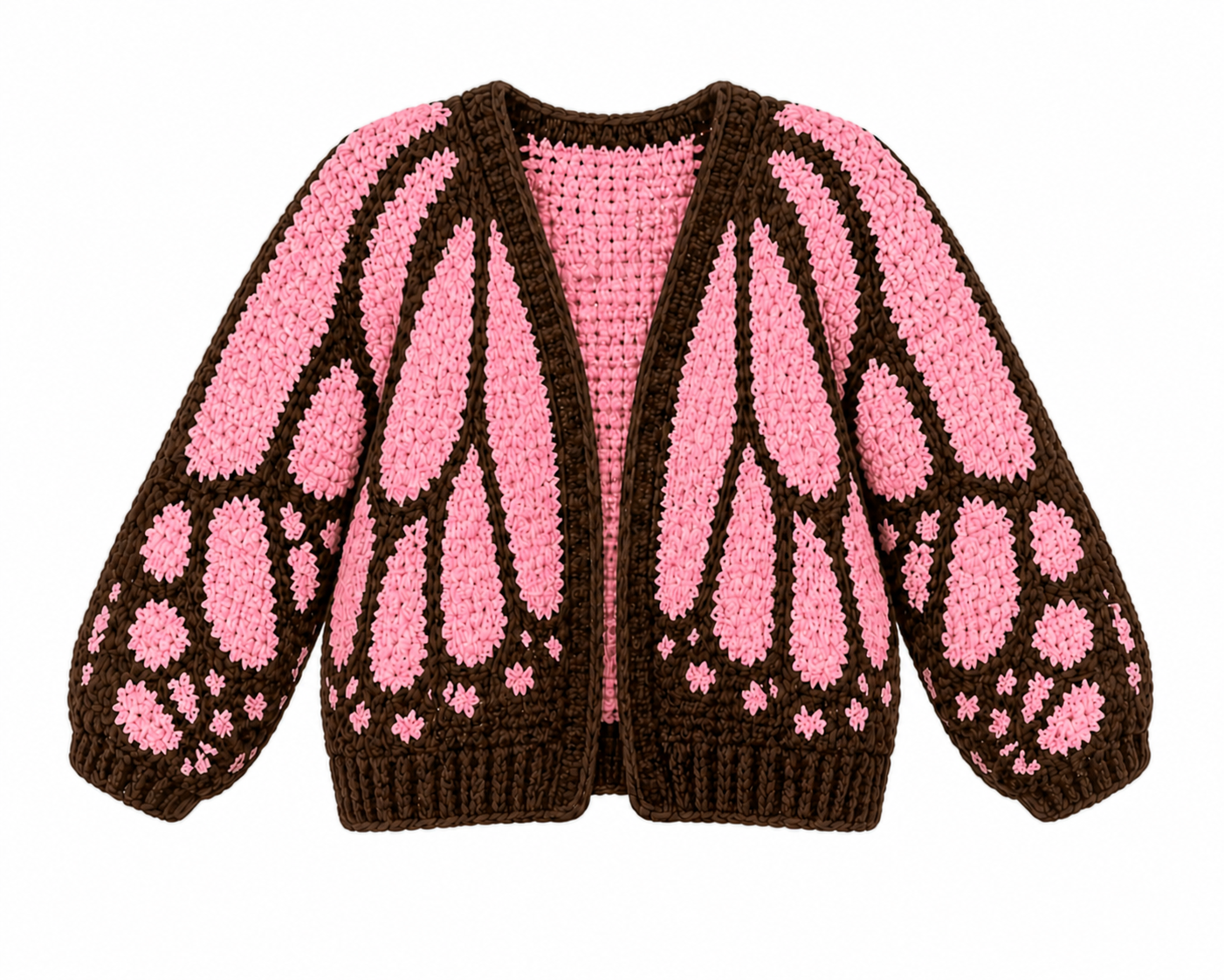 Pink Mocha Butterfly Cardigan